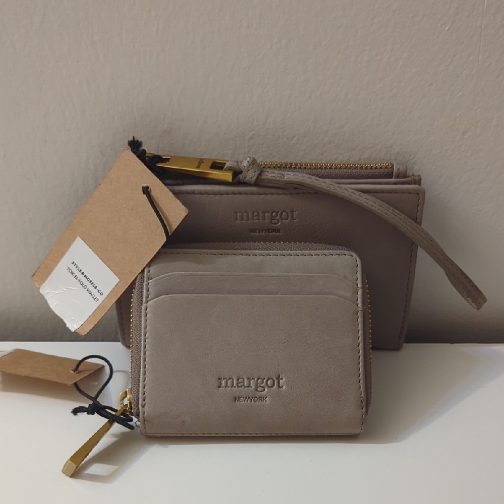 Taupe Clutch and Wristlet Set